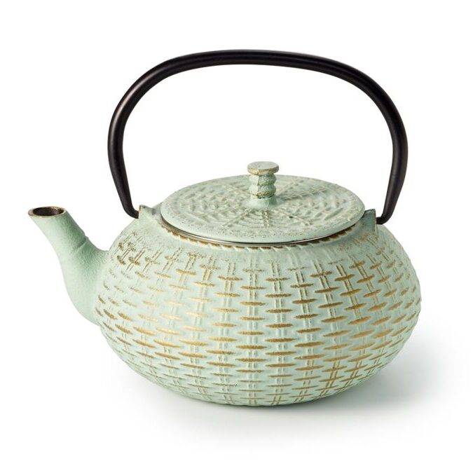 Czajnik żeliwny 800 ml miętowy